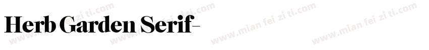 Herb Garden Serif字体转换